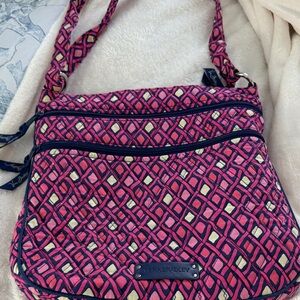 Vera Bradley Pink and Yellow Crossbody Bag